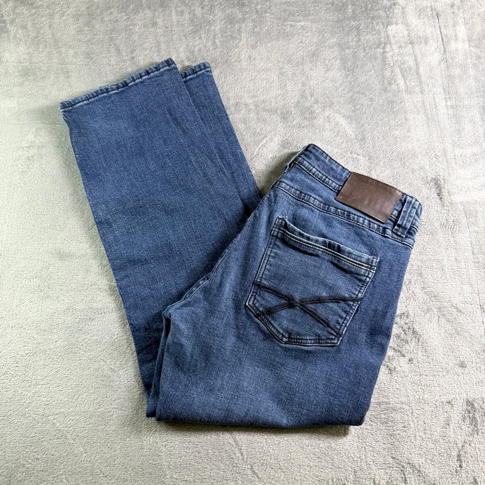 TK Axel Slim Boot Stretch Denim Jeans Mens 38x30 Blue